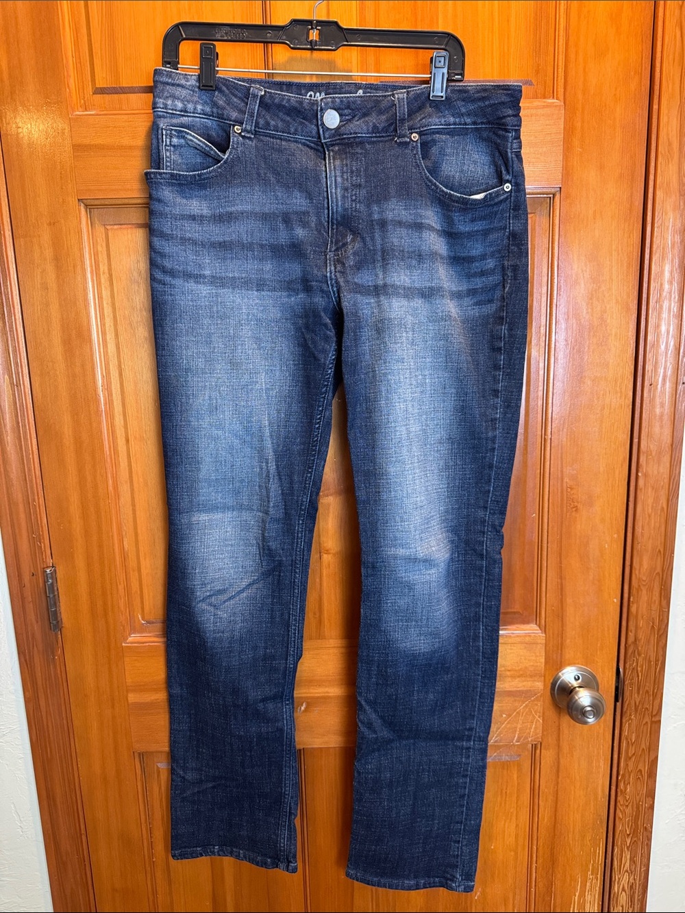 Wrangler Essentials Straight Leg Stretch Tall Women's Jeans Dark Wash Size 13x36
